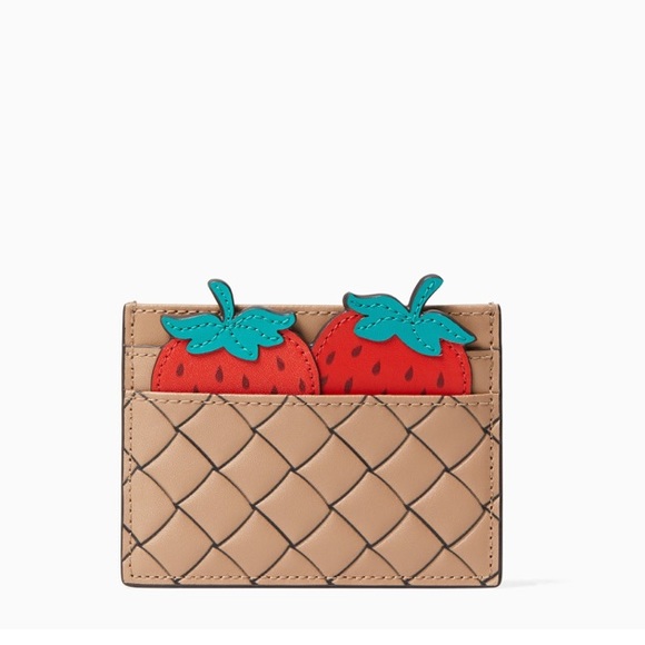 Authentic Kate Spade leather Strawberries card cs - Picture 3 of 11